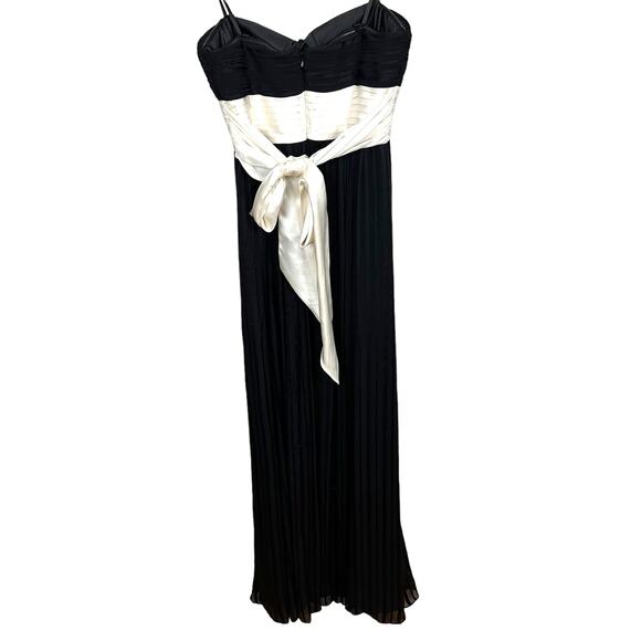 BCBGMaxAzria Alicia Black Silk Strapless Gown Black Maxi Midi Dress Sash 2 XS - Picture 10 of 10